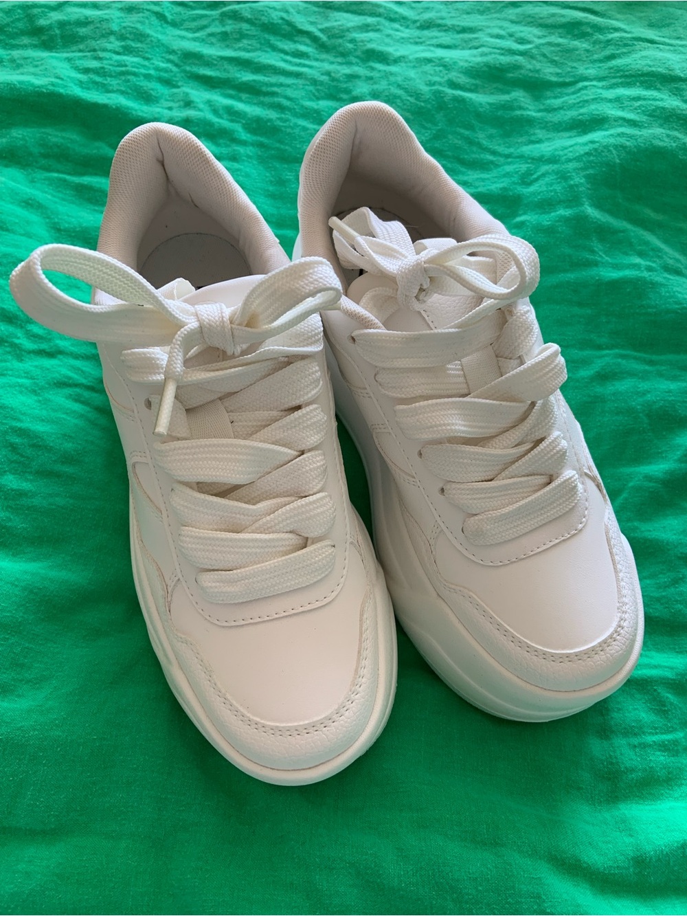 Chunky white fashion sneakers